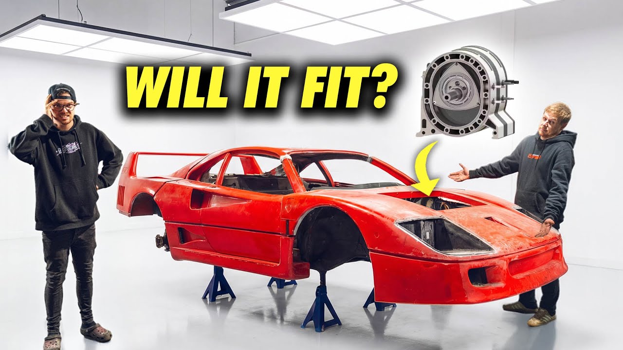 Fitting a ROTARY engine in our HOME-BUILT Ferrari F40