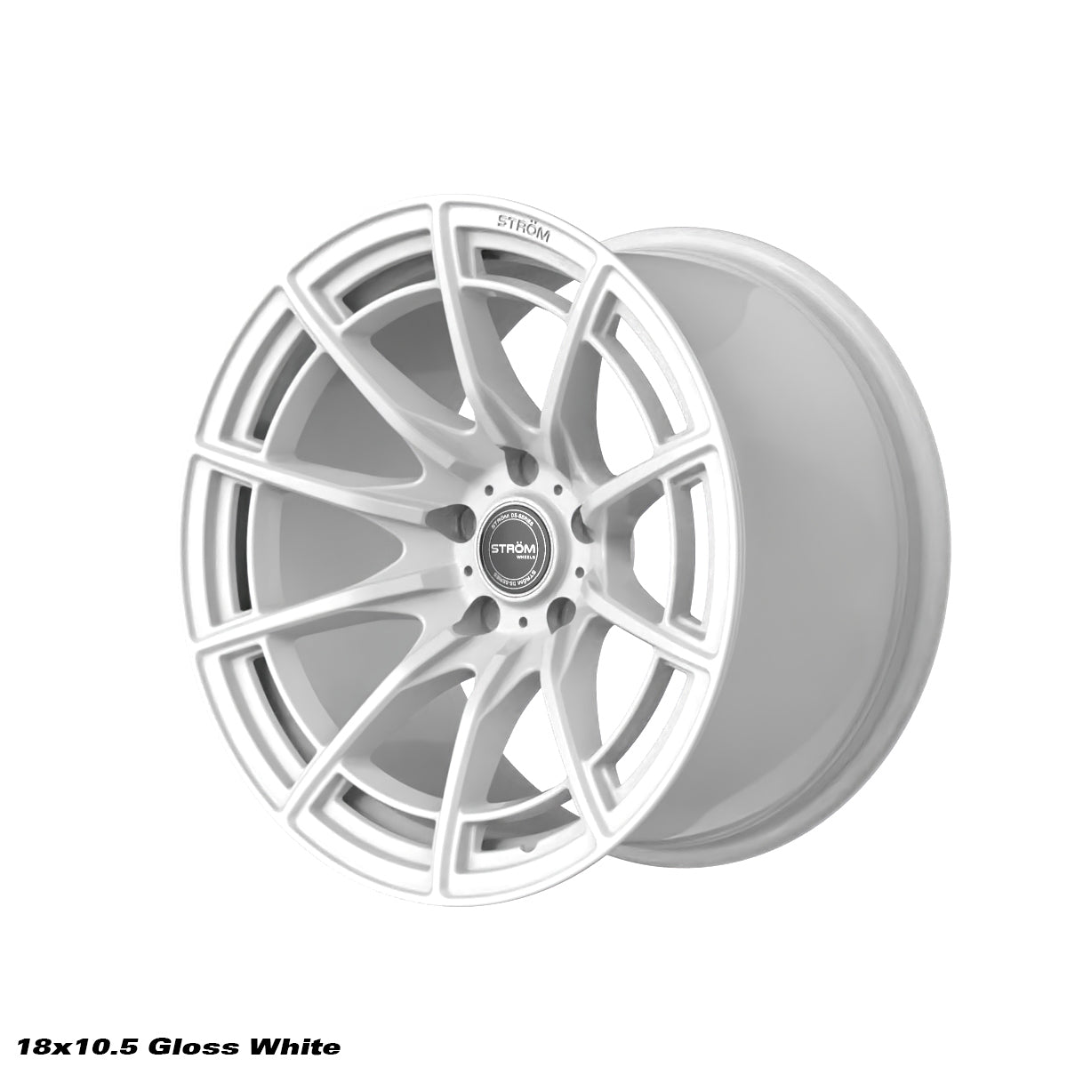 STROM DS-F55 Full Gloss White 18x10.5 5x120 ET8