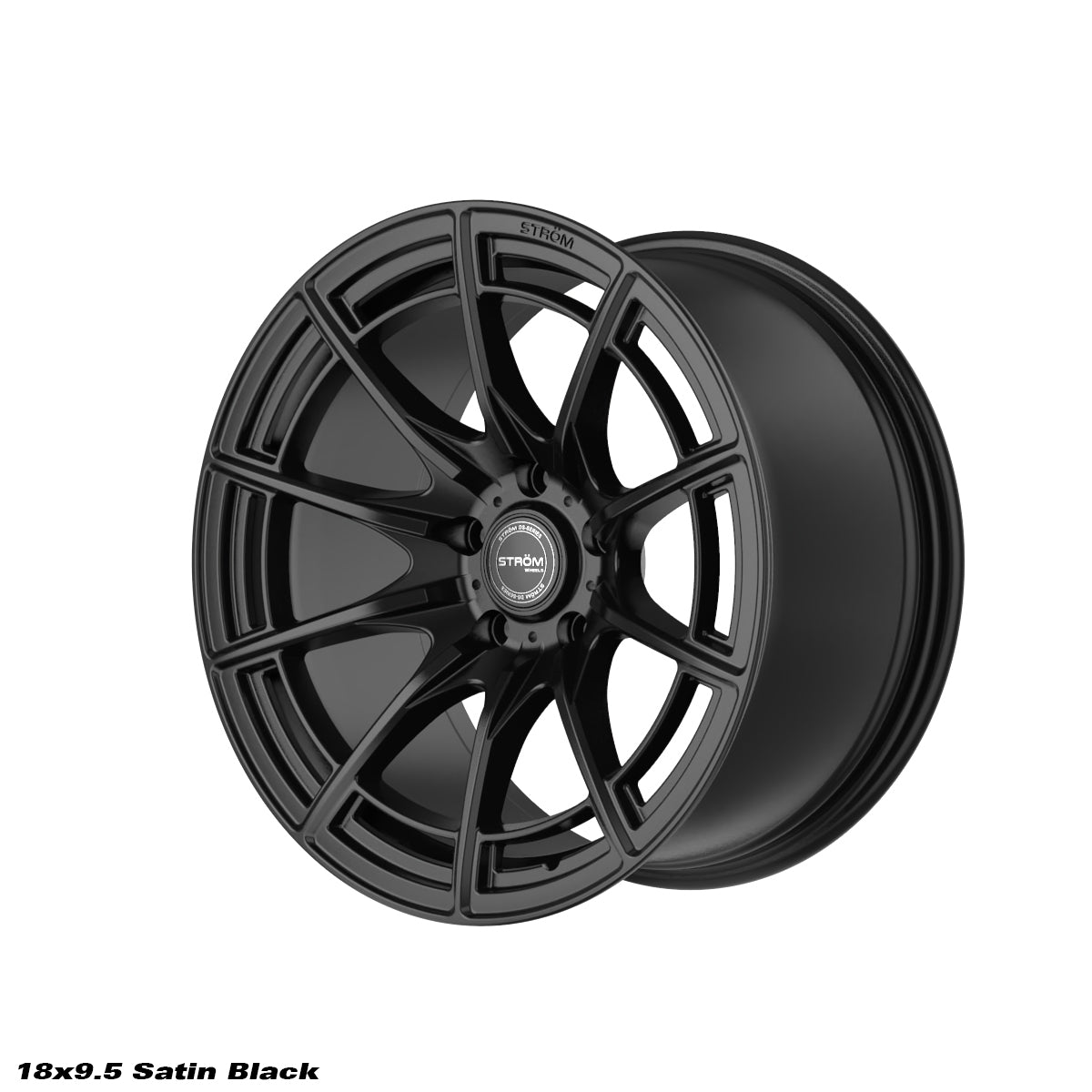 STROM DS-F55 Full Satin Black 18x9.5 5x114.3 ET10