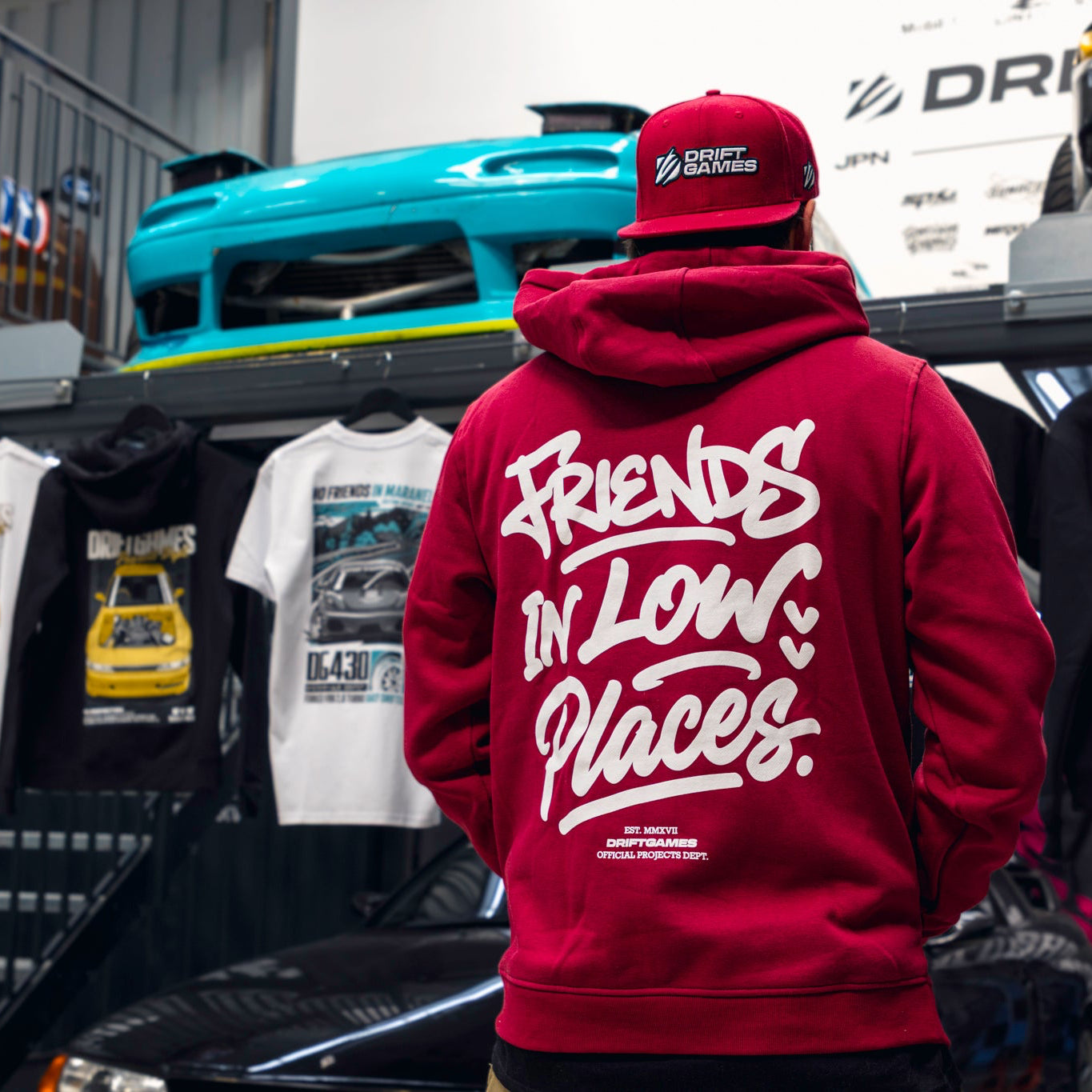 Friends in Low Places Burgundy Hoody