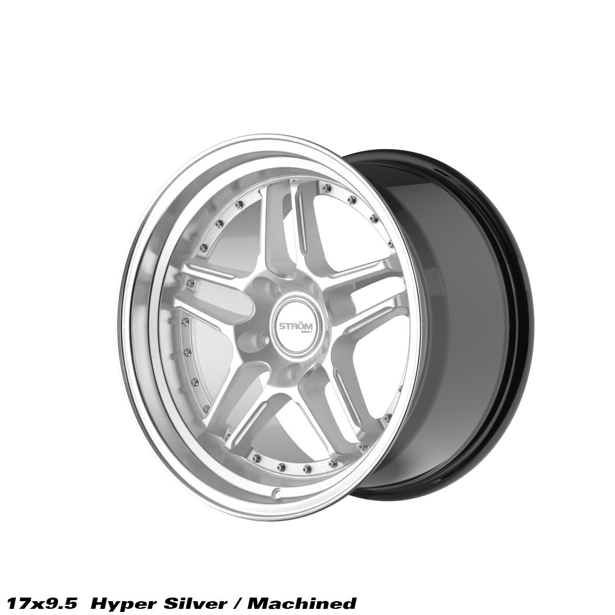 STROM DS-05 Hyper Silver / Polished Dish 17x9.5 5x120 ET15