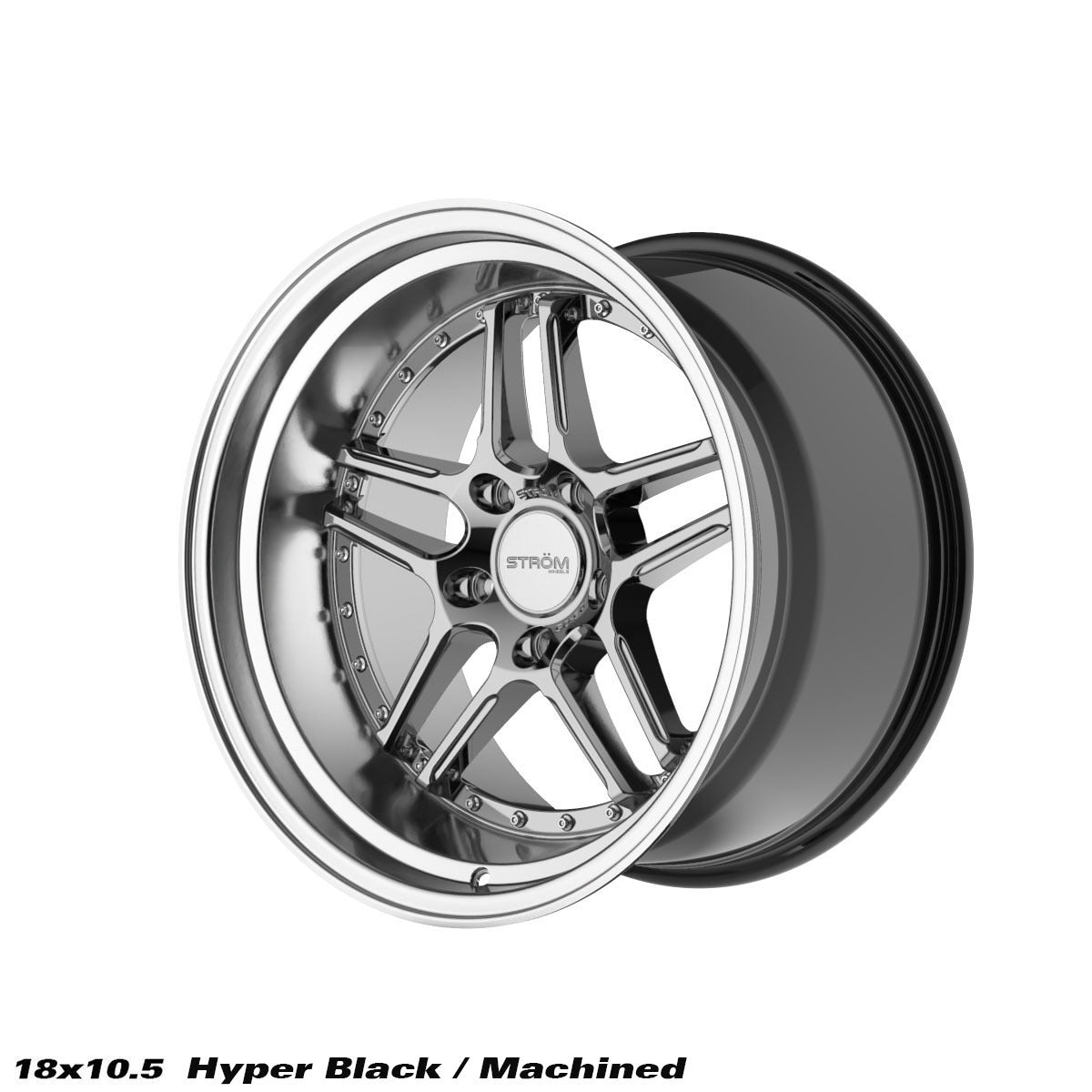 STROM DS-05 Hyper Black / Polished Dish 18x10.5 5x120 ET10