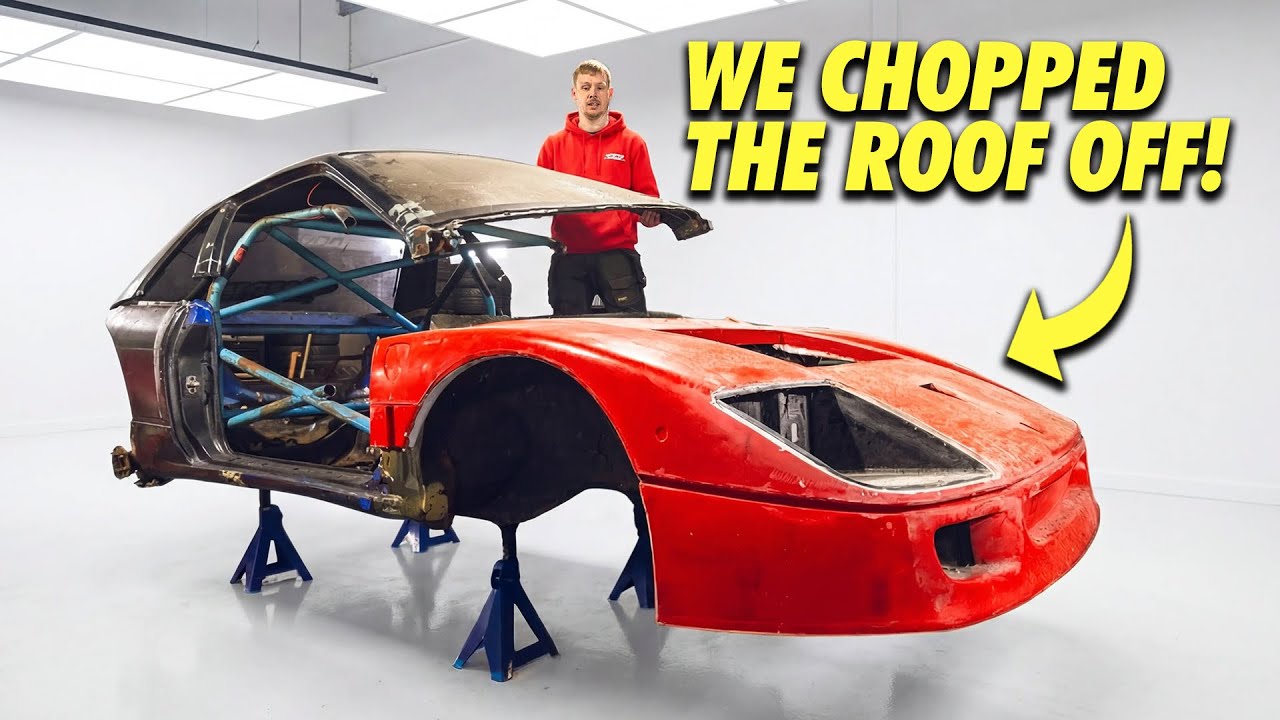 Fitting a Ferrari F40 body on a Nissan Silvia… is HARD!