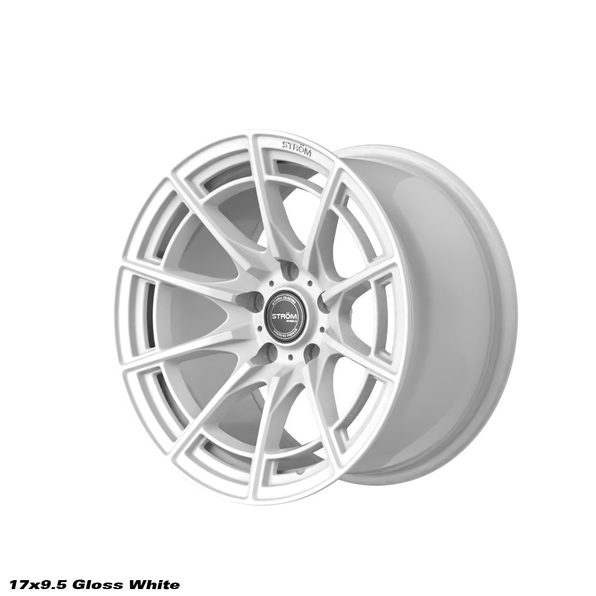STROM DS-F55 Full Gloss White 17x9.5 5x114.3 ET15