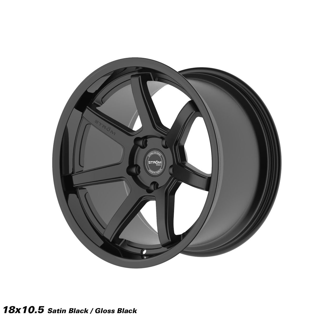 STROM DS-15 Gloss Black / Satin Black Face 18x10.5 5x114.3 ET10