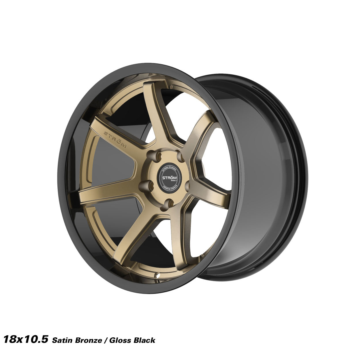 STROM DS-15 Gloss Black / Satin Bronze Face 18x10.5 5x114.3 ET10