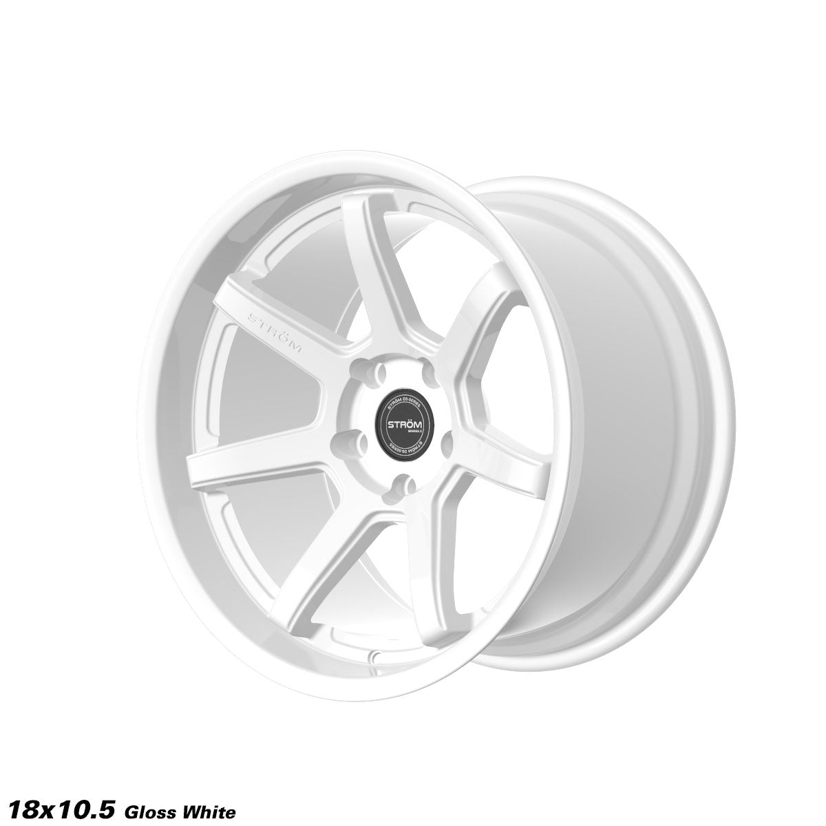 STROM DS-15 Full Gloss White 18x10.5 5x114.3 ET10