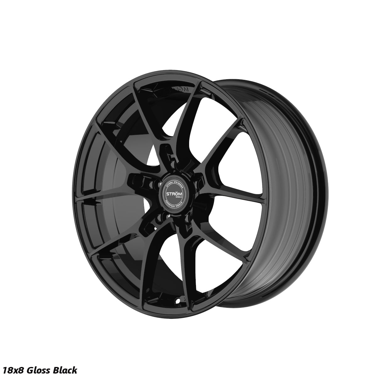 STROM STR-F1 Gloss Black 18x8 5x120 ET38