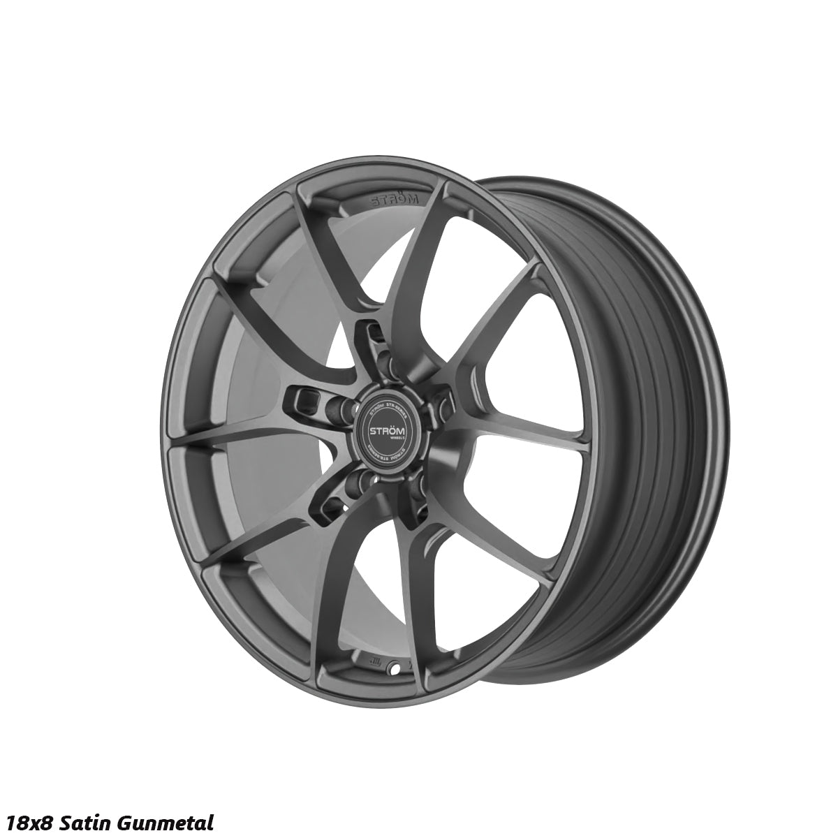 STROM STR-F1 Satin Gun Metal 18x8 5x112 ET42