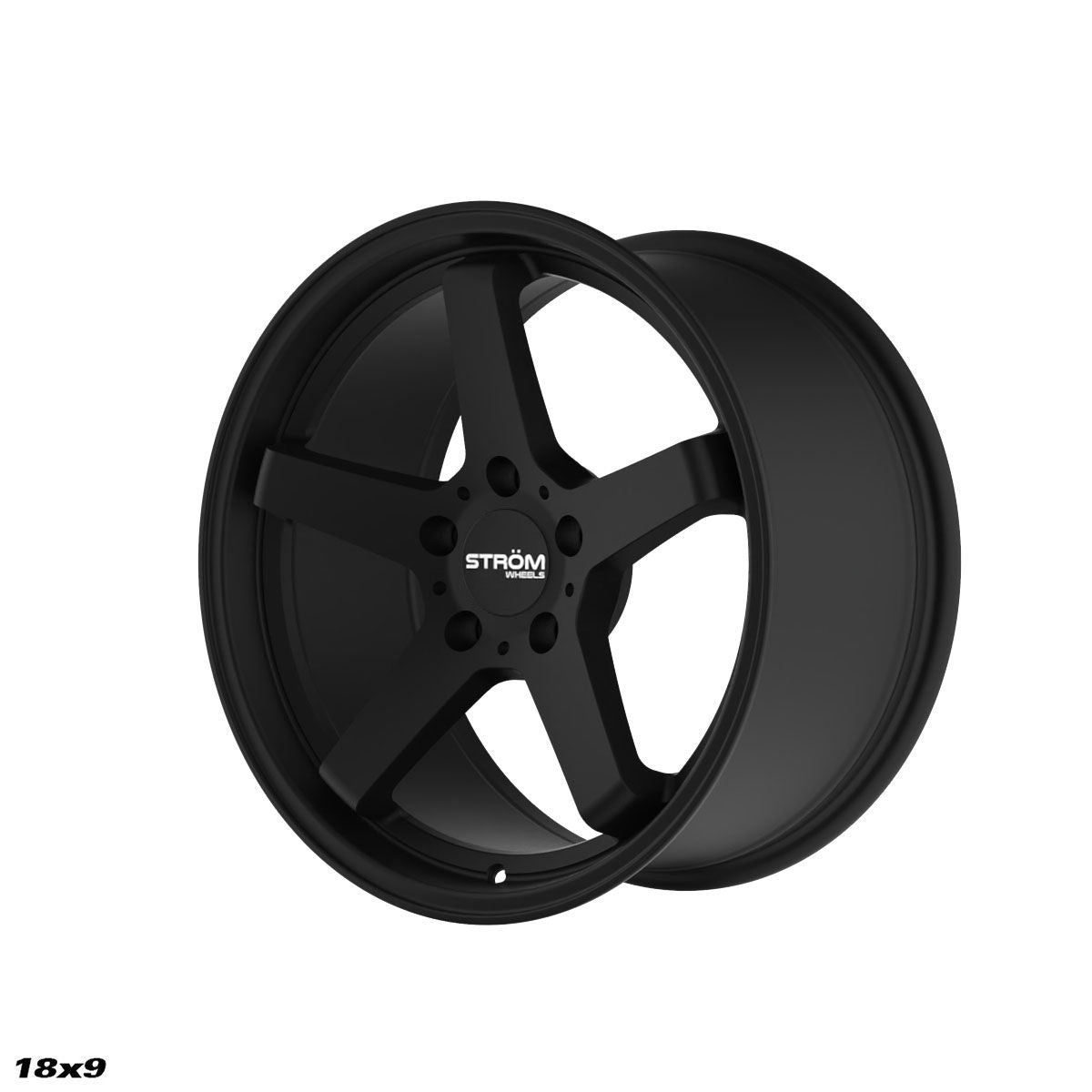 STROM DS-35 Full Satin Black 18x9 5x114.3 ET30