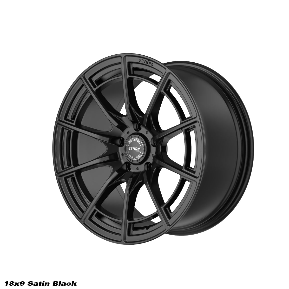 STROM DS-F55 Full Satin Black 18x9 5x120 ET28
