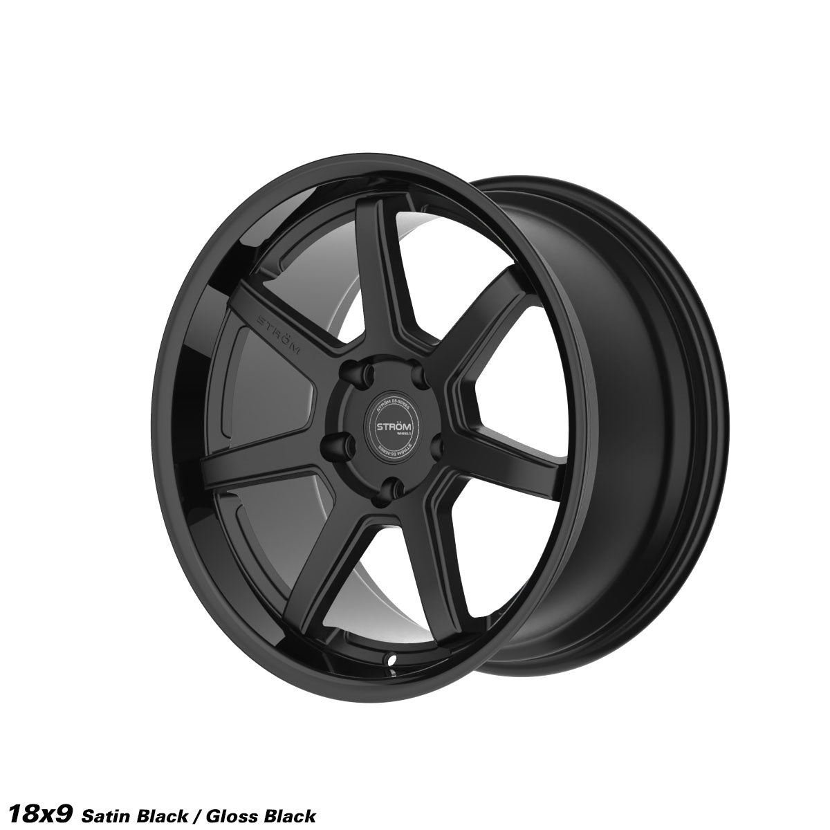 STROM DS-15 Gloss Black / Satin Black Face 18x9 5x114.3 ET30