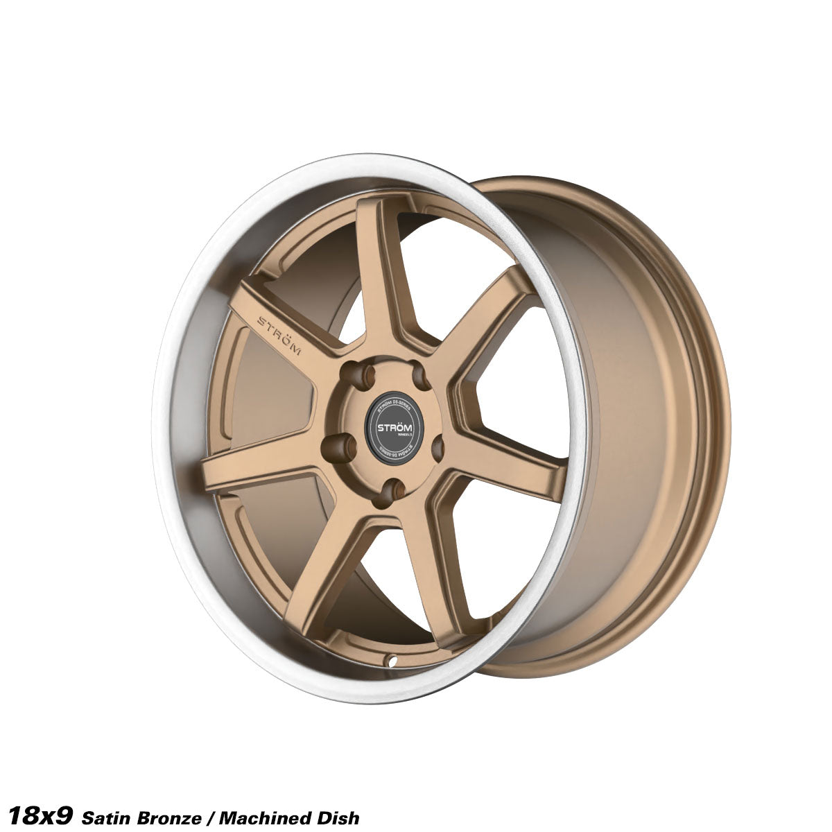 STROM DS-15 Satin Bronze Face / Polished Dish 18x9 5x114.3 ET30