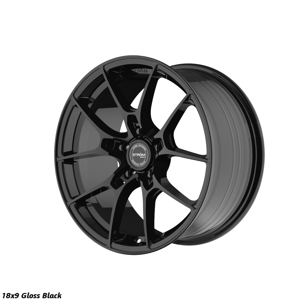 STROM STR-F1 Gloss Black 18x9 5x120 ET43