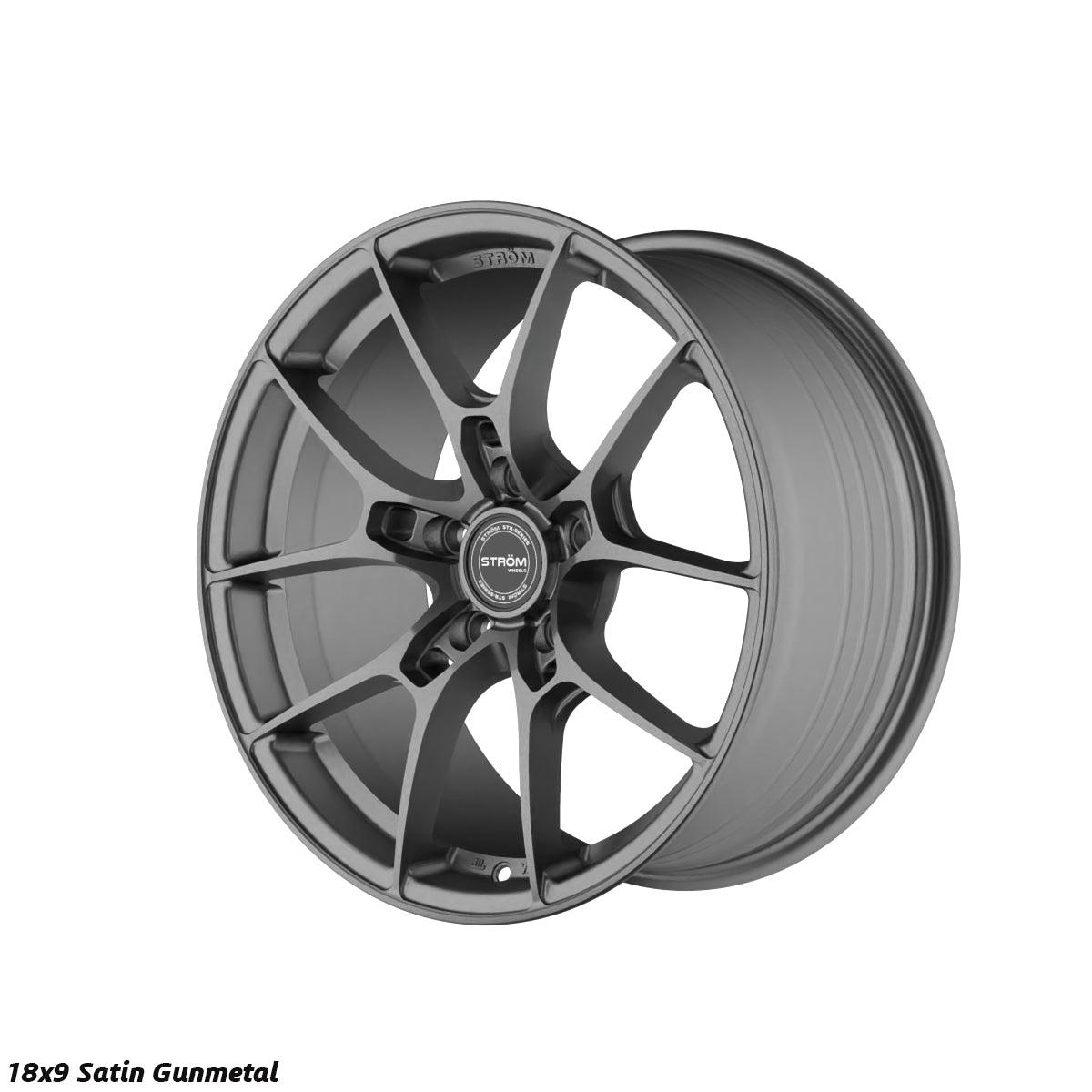 STROM STR-F1 Satin Gun Metal 18x9 5x120 ET43