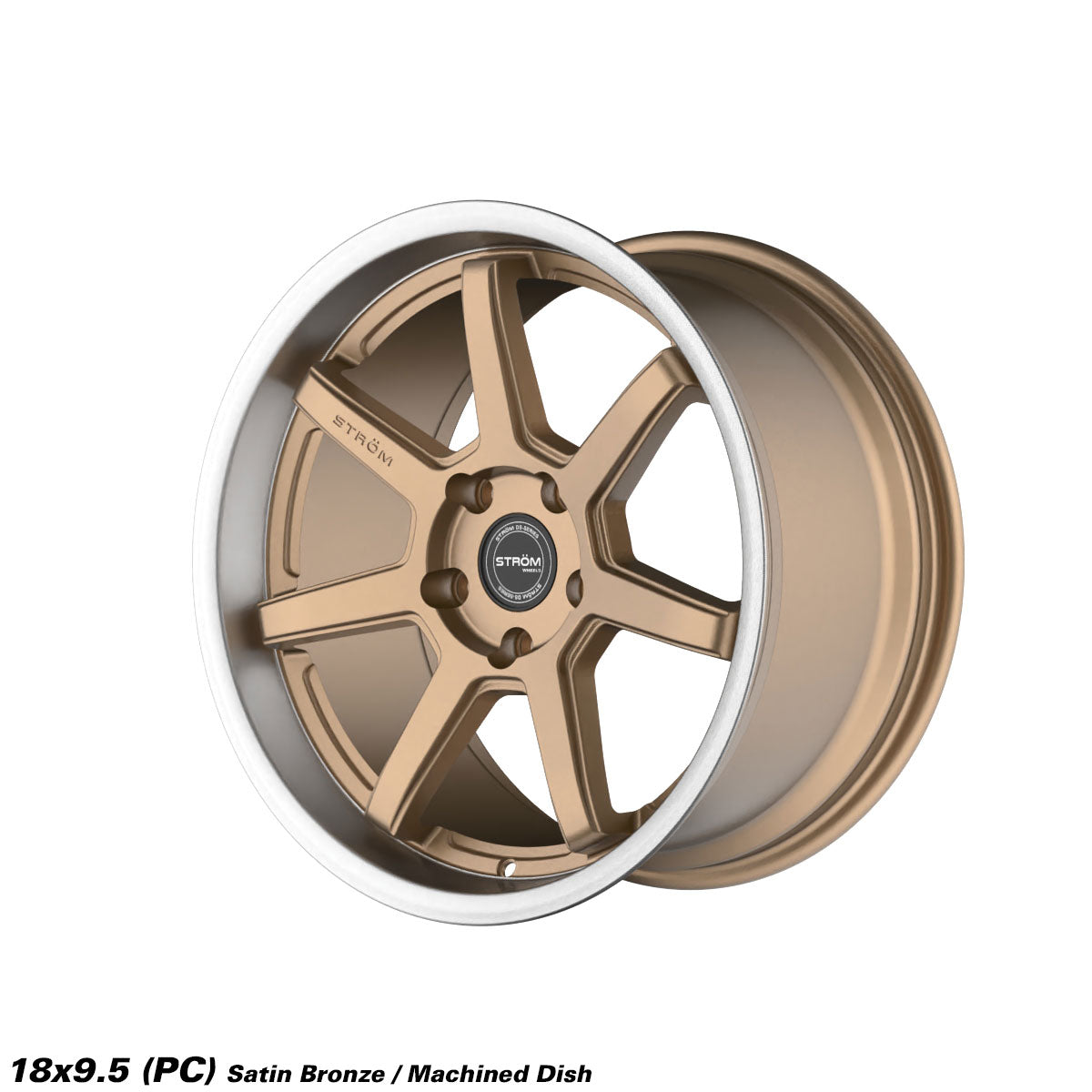 STROM DS-15 Satin Bronze Face / Polished Dish 18x9.5 5x114.3 ET30