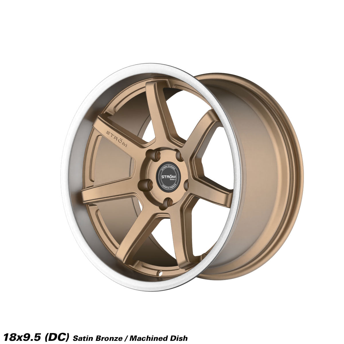 STROM DS-15 Satin Bronze Face / Polished Dish 18x9.5 5x114.3 ET10