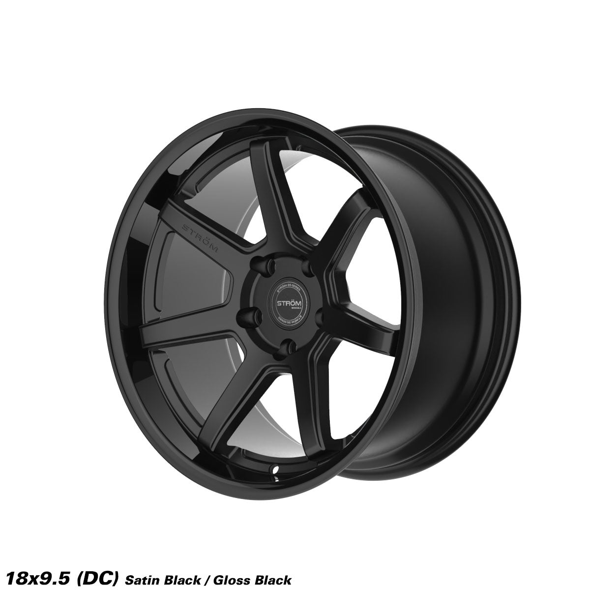 STROM DS-15 Gloss Black / Satin Black Face 18x9.5 5x114.3 ET30