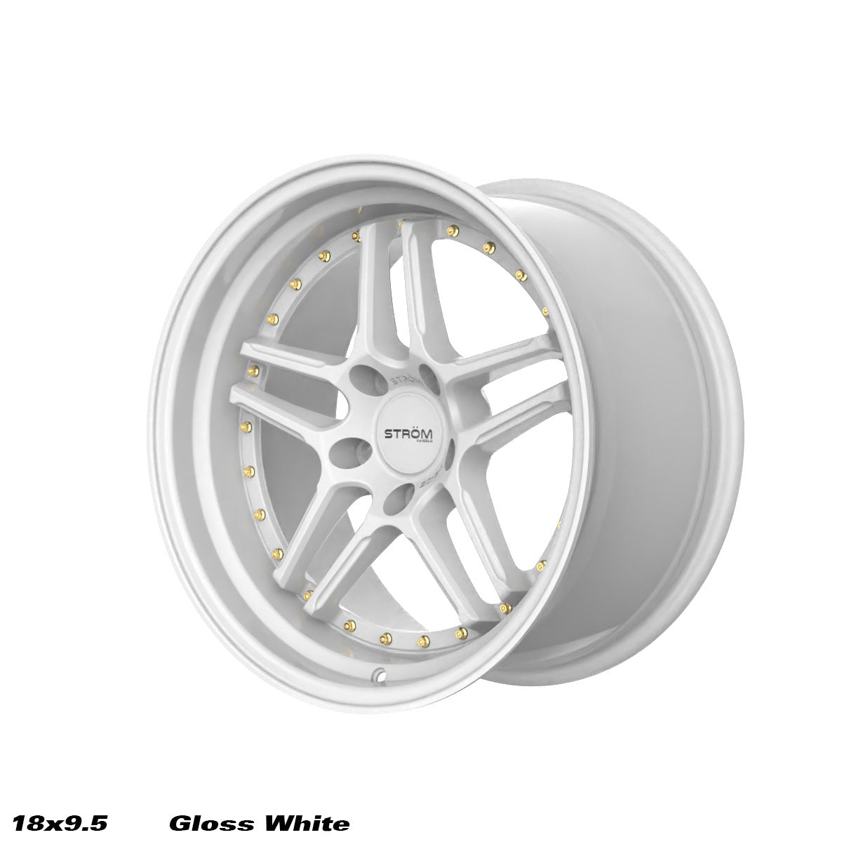 STROM DS-05 Full Gloss White 18x9.5 5x114.3 ET15