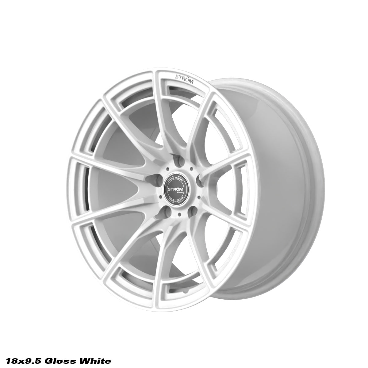 STROM DS-F55 Full Gloss White 18x9.5 5x114.3 ET10