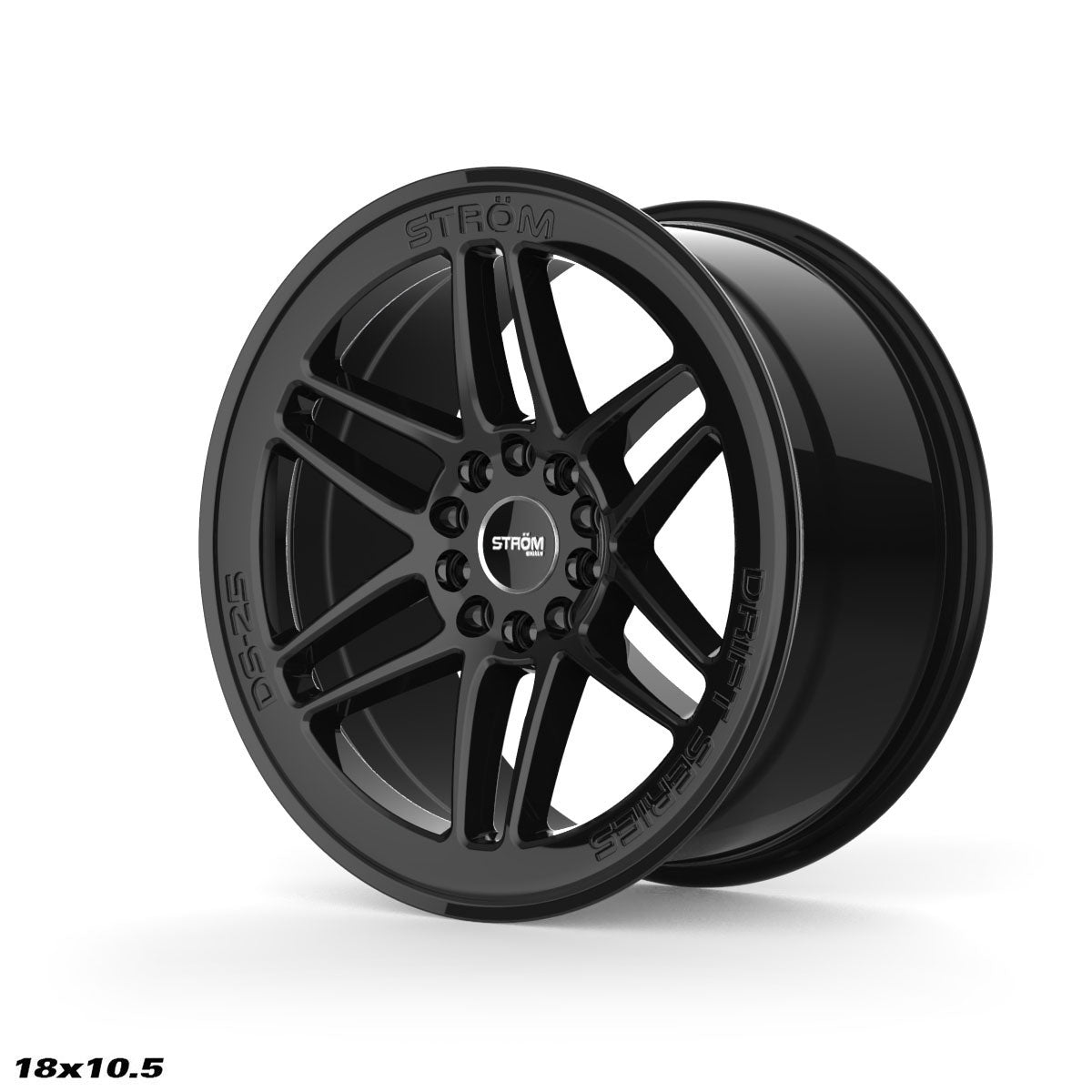 STROM DS-25 Gloss Black 18x10.5 5x114.3/120 ET30