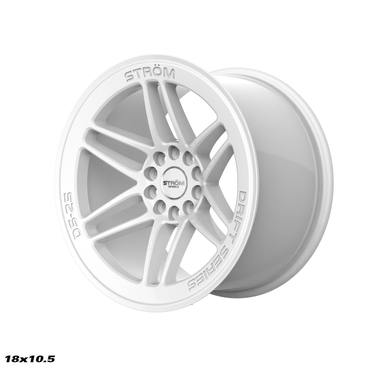 STROM DS-25 Full Gloss White 18x10.5 5x114.3/120 ET30