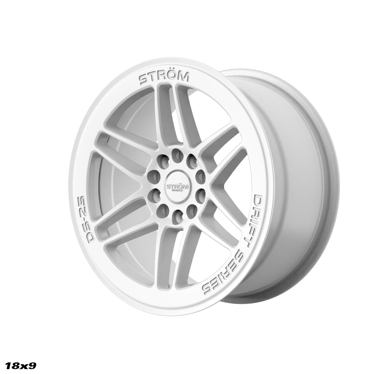 STROM DS-25 Full Gloss White 18x9 5x114.3/120 ET33