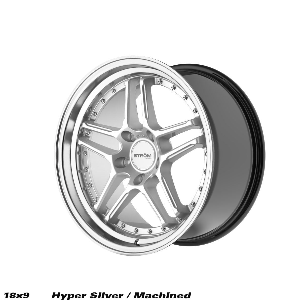 STROM DS-05 Hyper Silver / Polished Dish 18x9 5x120 ET30