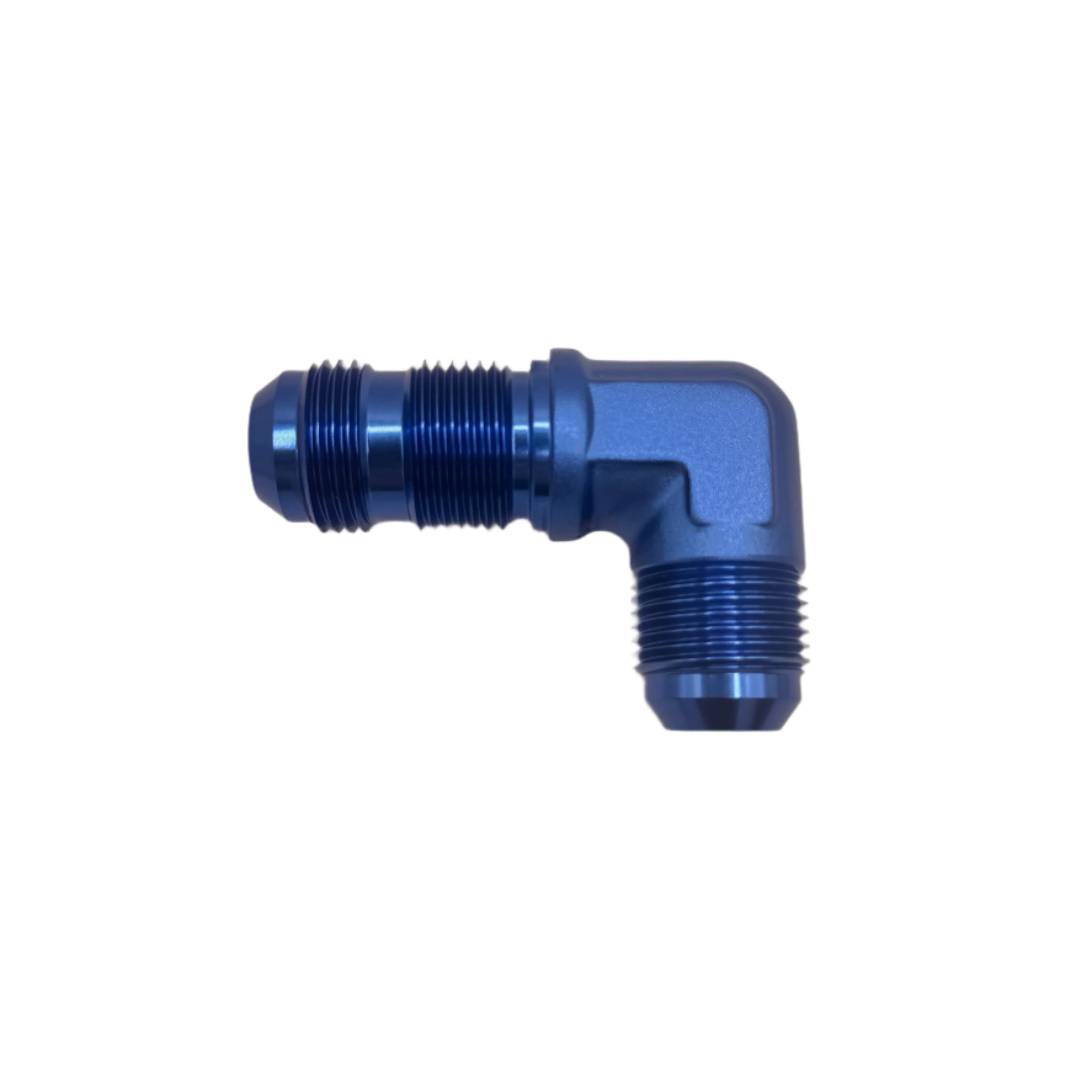 MaxFlo AN12 90 Degree Bulkhead Blue