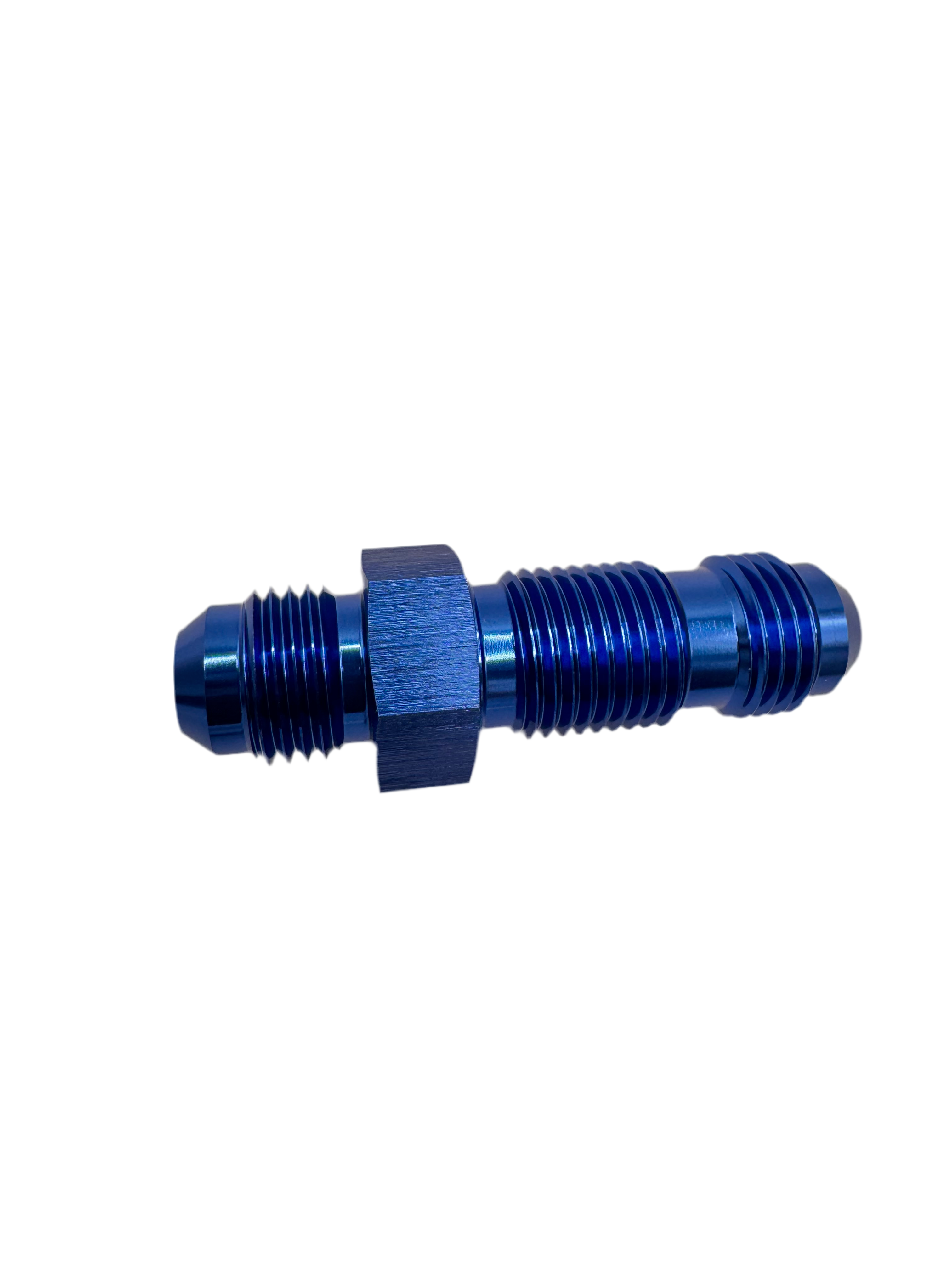 MaxFlo AN6 Straight Bulkhead Blue