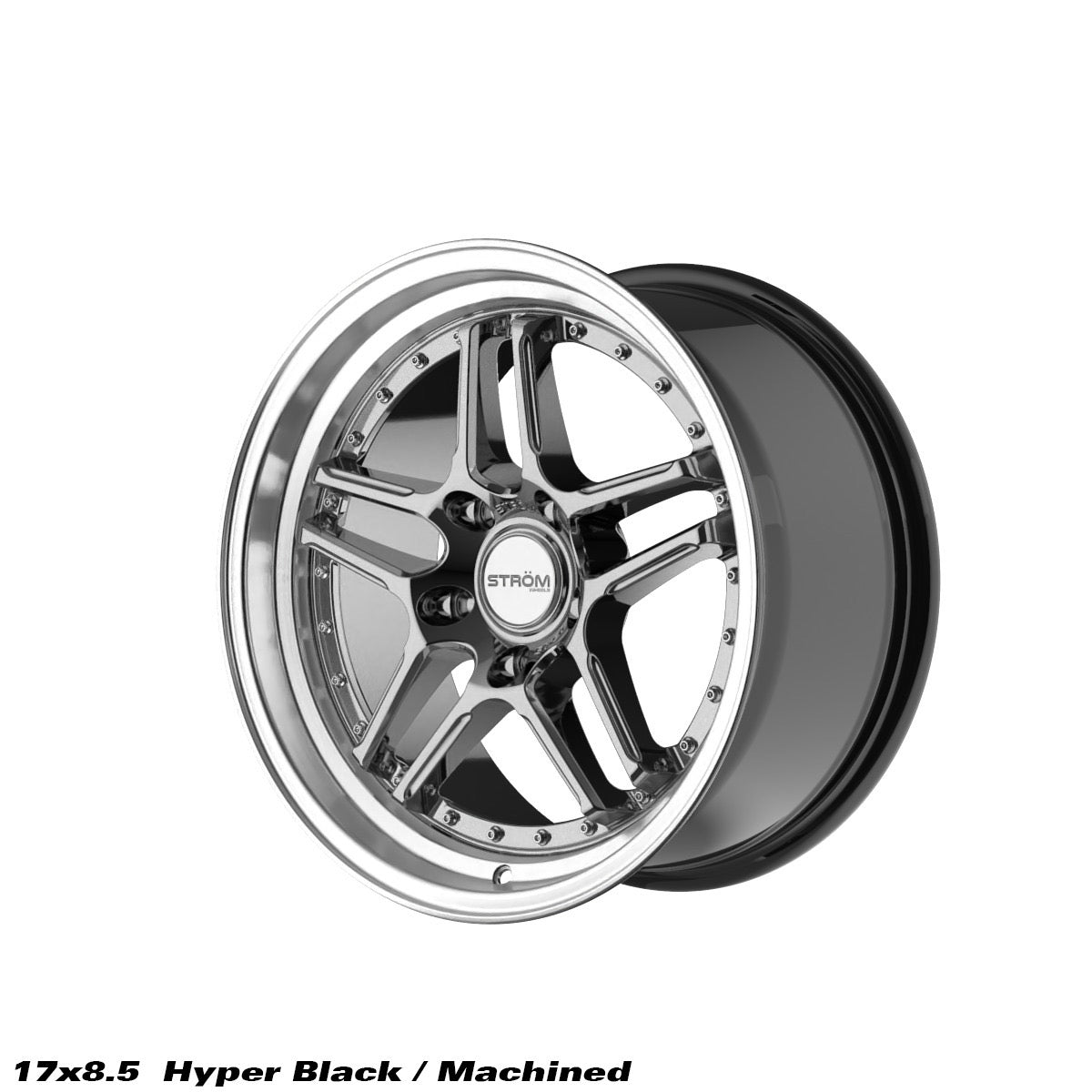 STROM DS-05 Hyper Black / Polished Dish 17x8.5 5x120 ET30