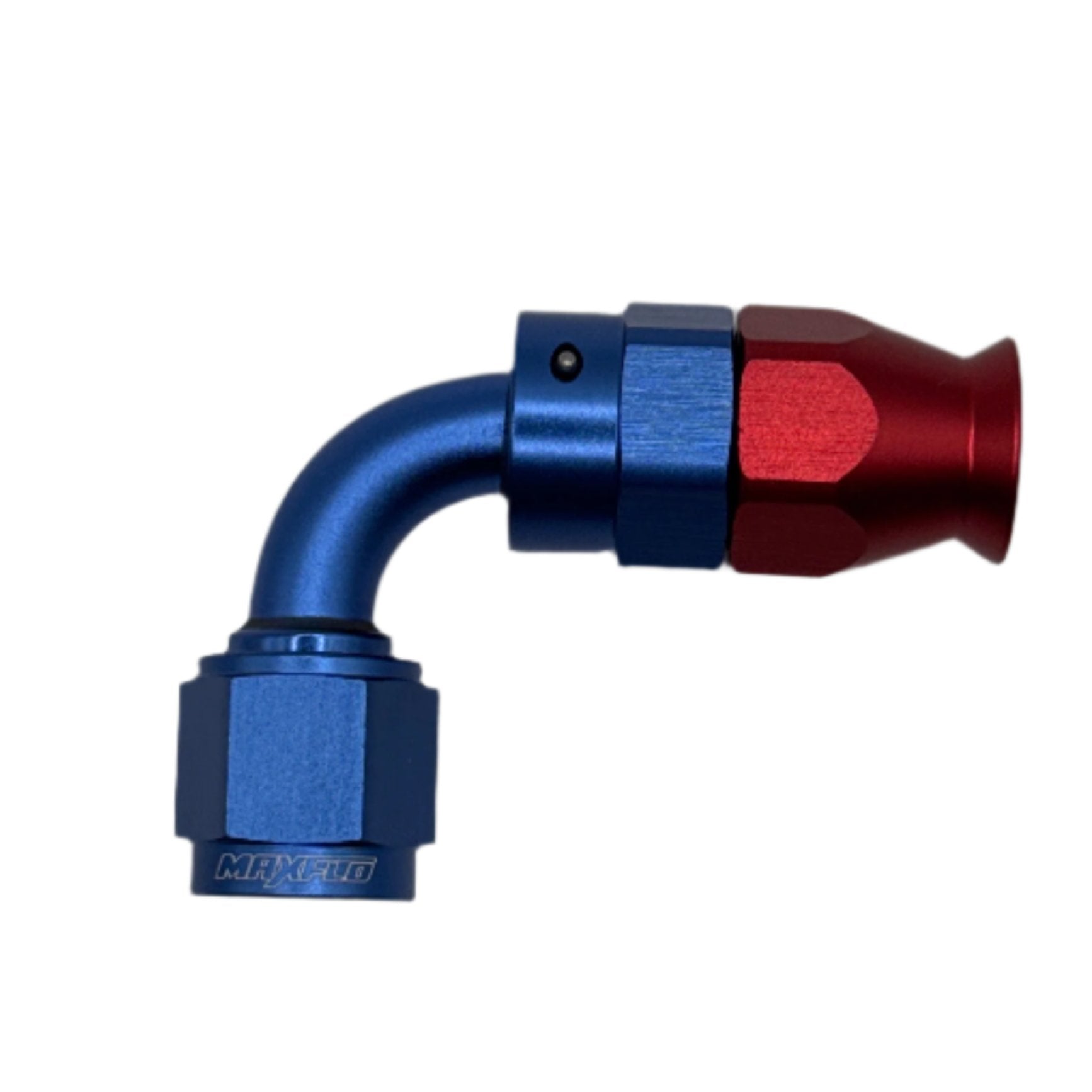 MaxFlo AN6 90 Degree Swivel Blue/Red PTFE