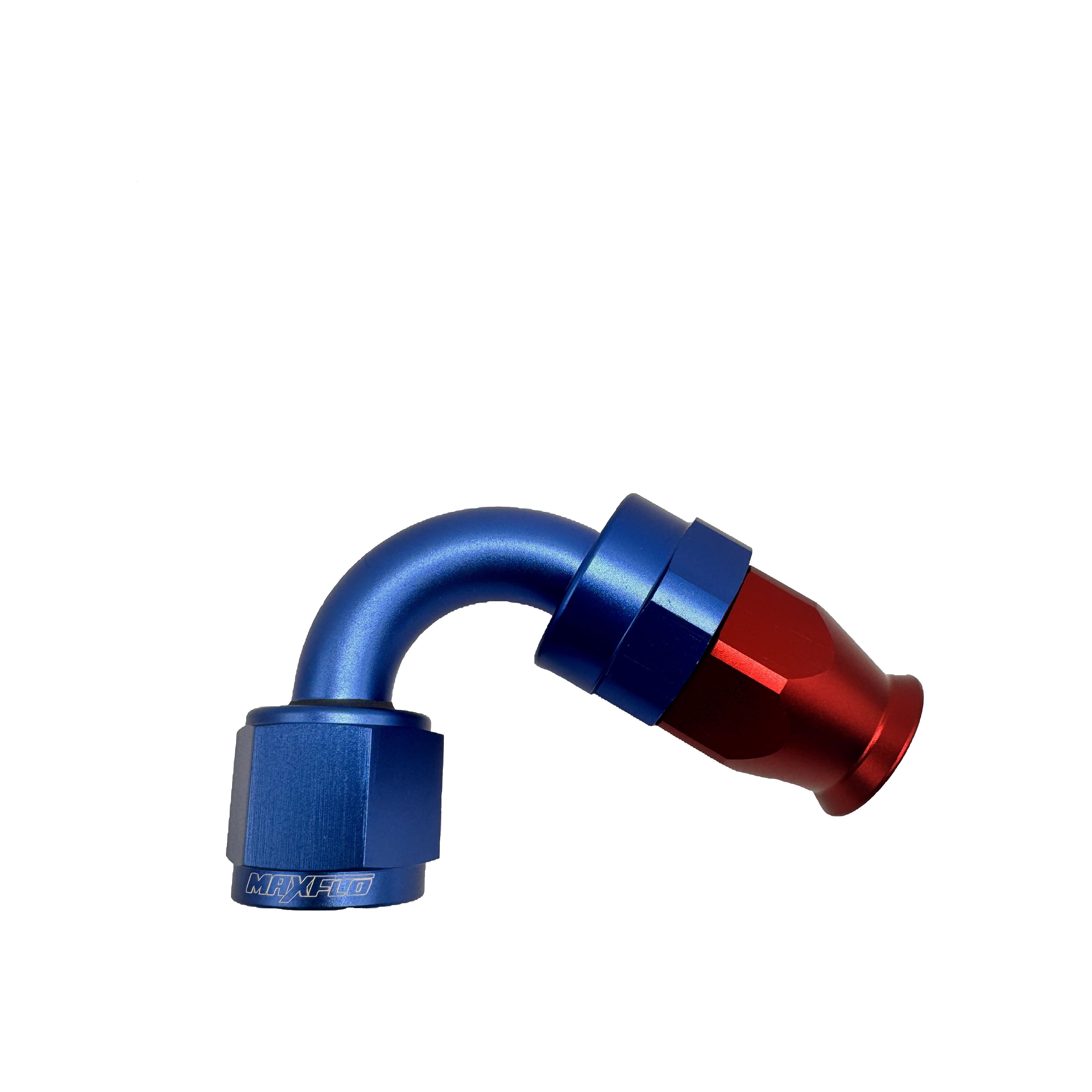 MaxFlo AN8 120 Degree Swivel Blue/Red PTFE