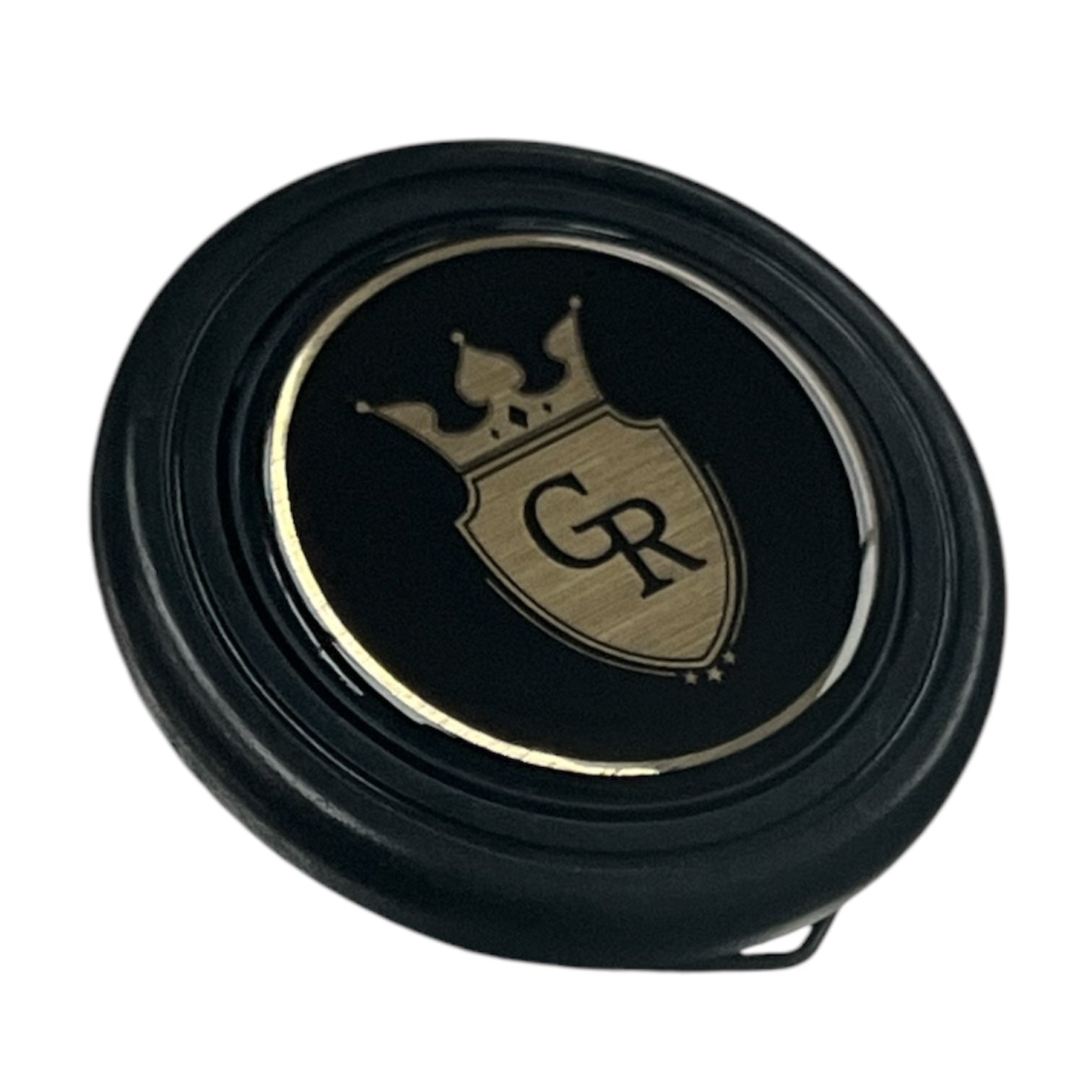 Grip Royal Horn Button - Crest - Black w/ Gold Logo