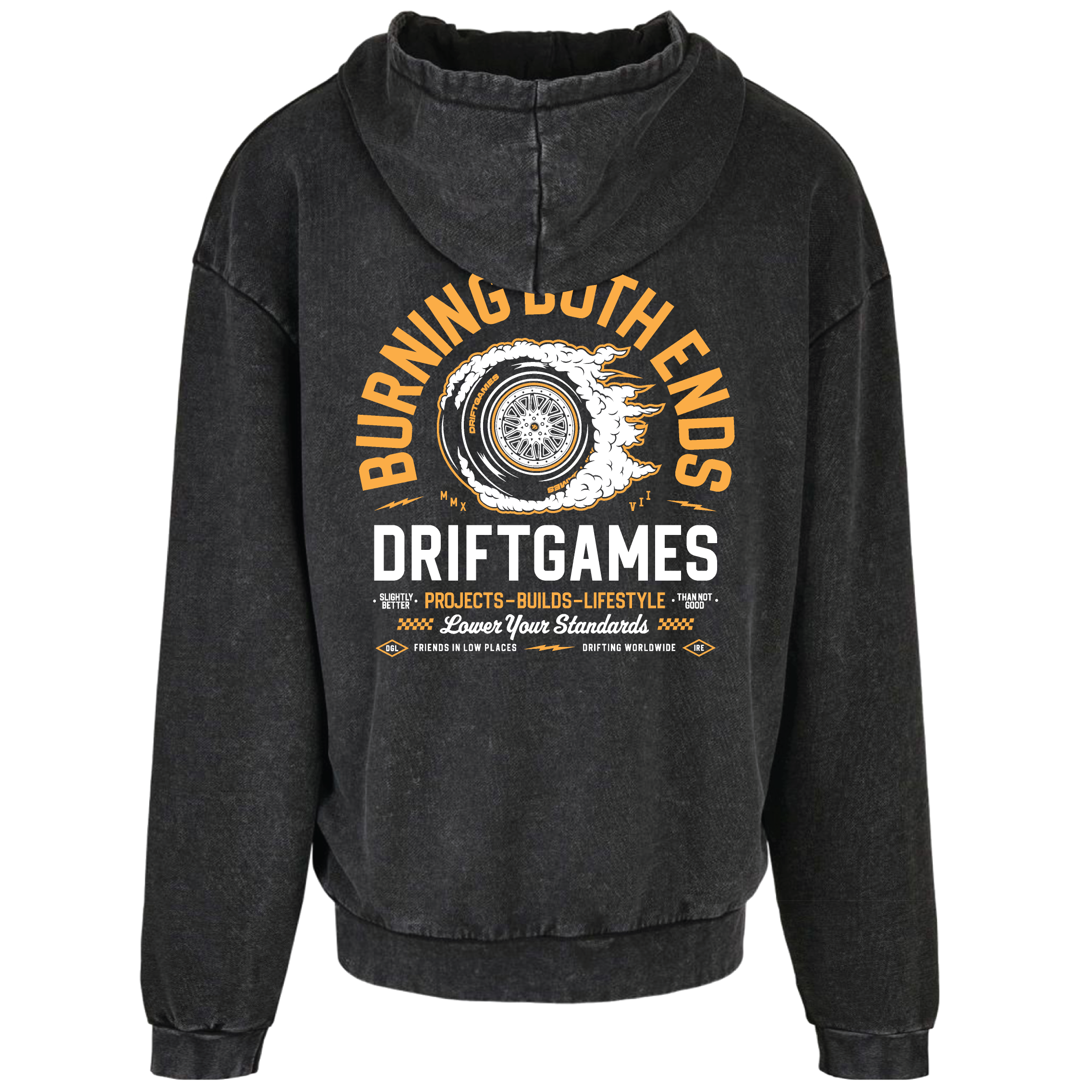 Burning Both Ends - Acid Wash Hoody