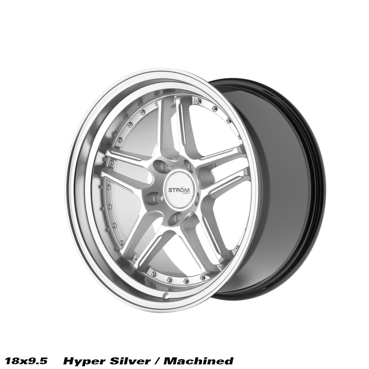 STROM DS-05 Hyper Silver / Polished Dish 18x9.5 5x114.3 ET15