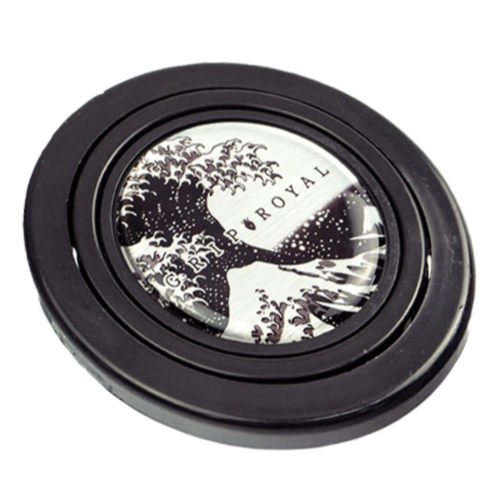 Grip Royal Horn Button - Silver Great Wave