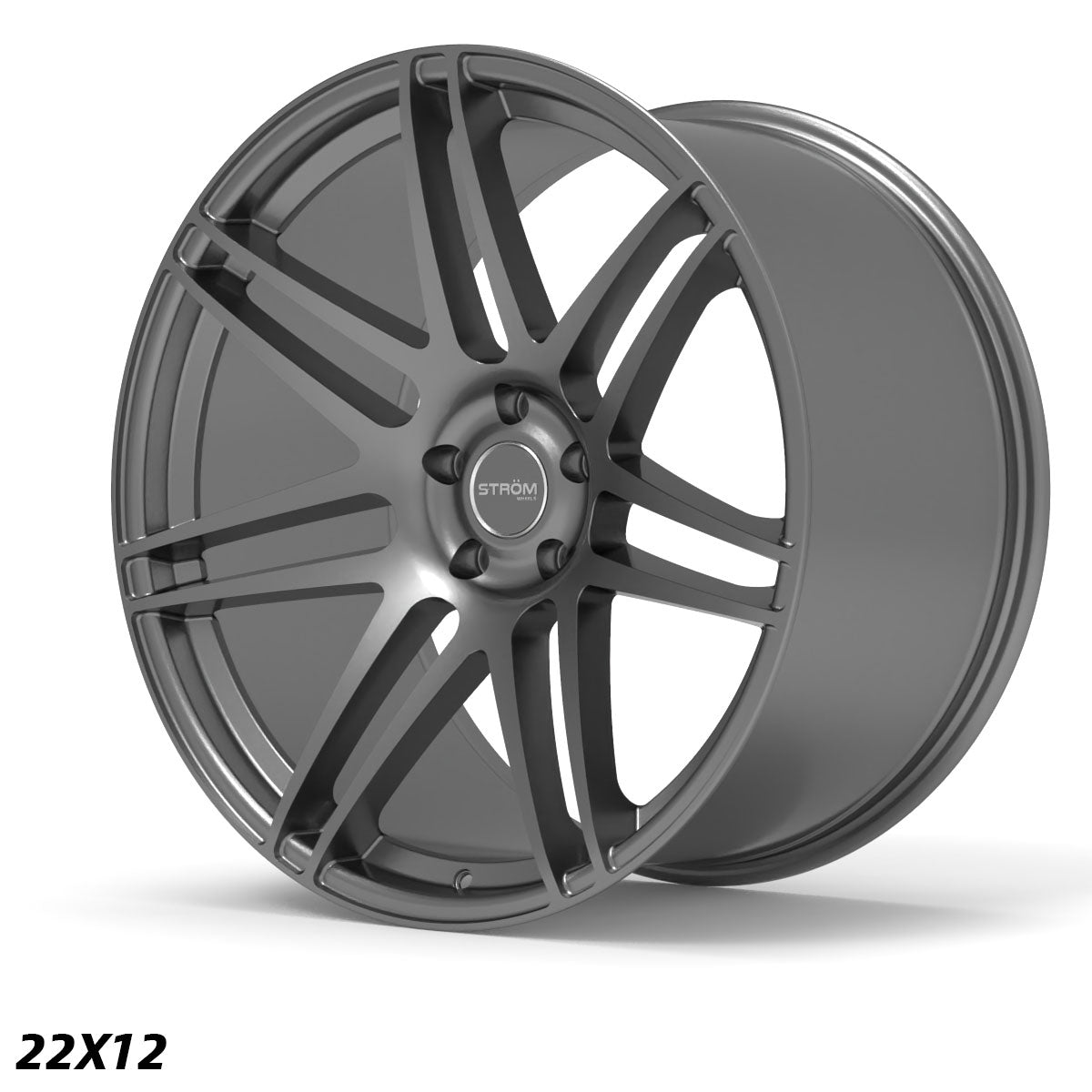 STROM STR3 Gloss Gun Metal 22x12 5x120 ET35