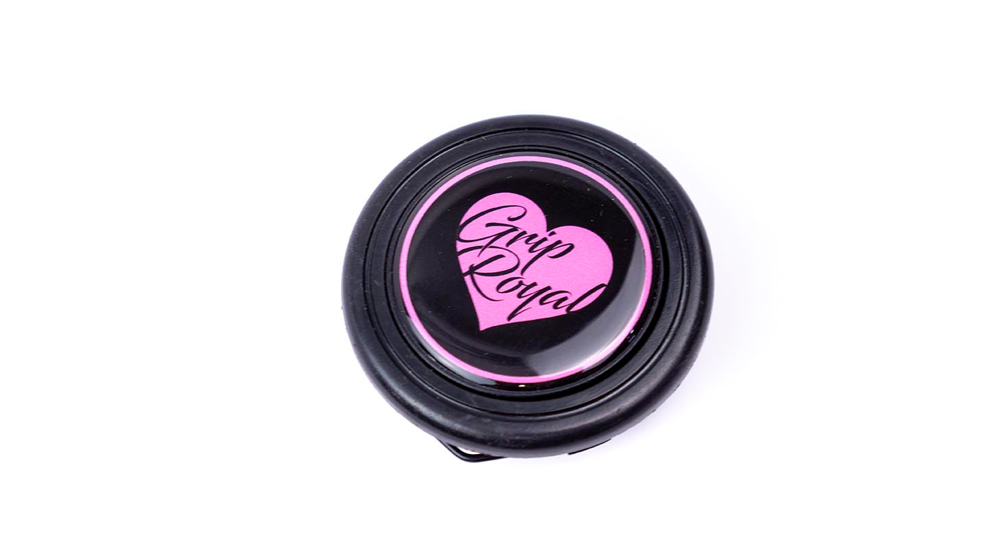 Grip Royal Horn Button - Pink Heart