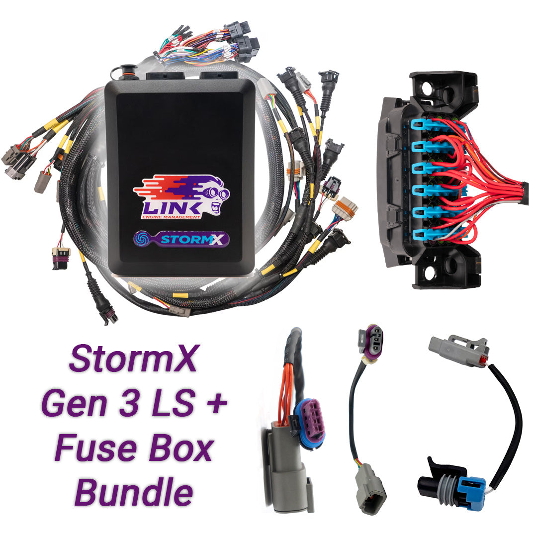 Link ECU Gen3 LS Bundle - G4X StormX ECU + LS Engine Harness + Fuse Box bundle