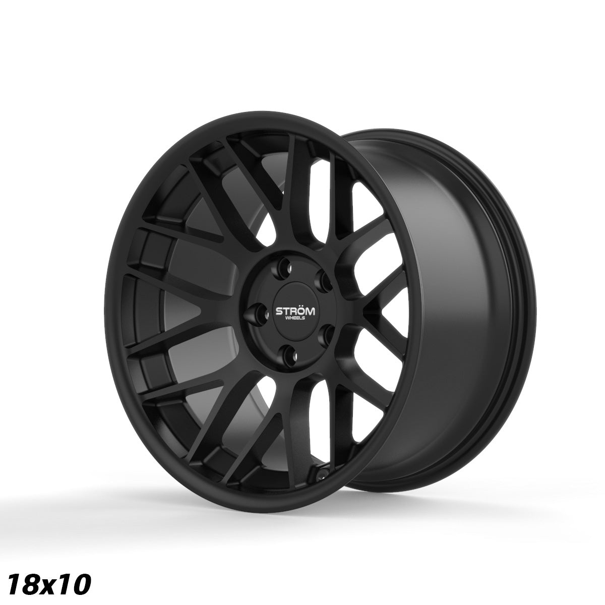 STROM STR2 Full Satin Black 18x10 5x120 ET20