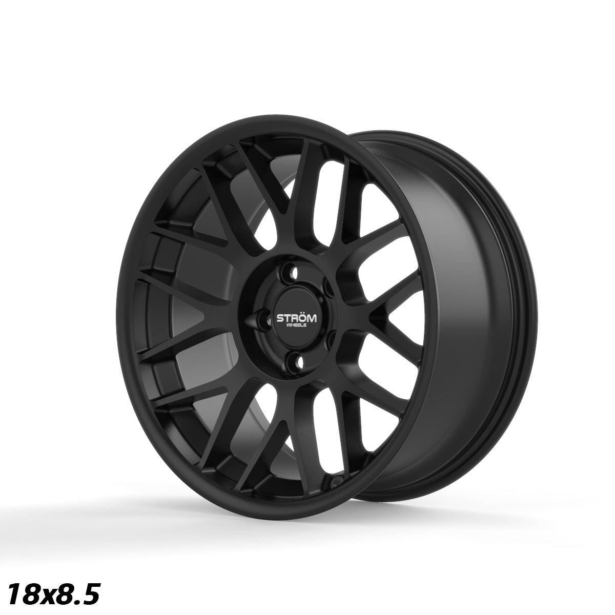 STROM STR2 Full Satin Black 18x8.5 5x120 ET20