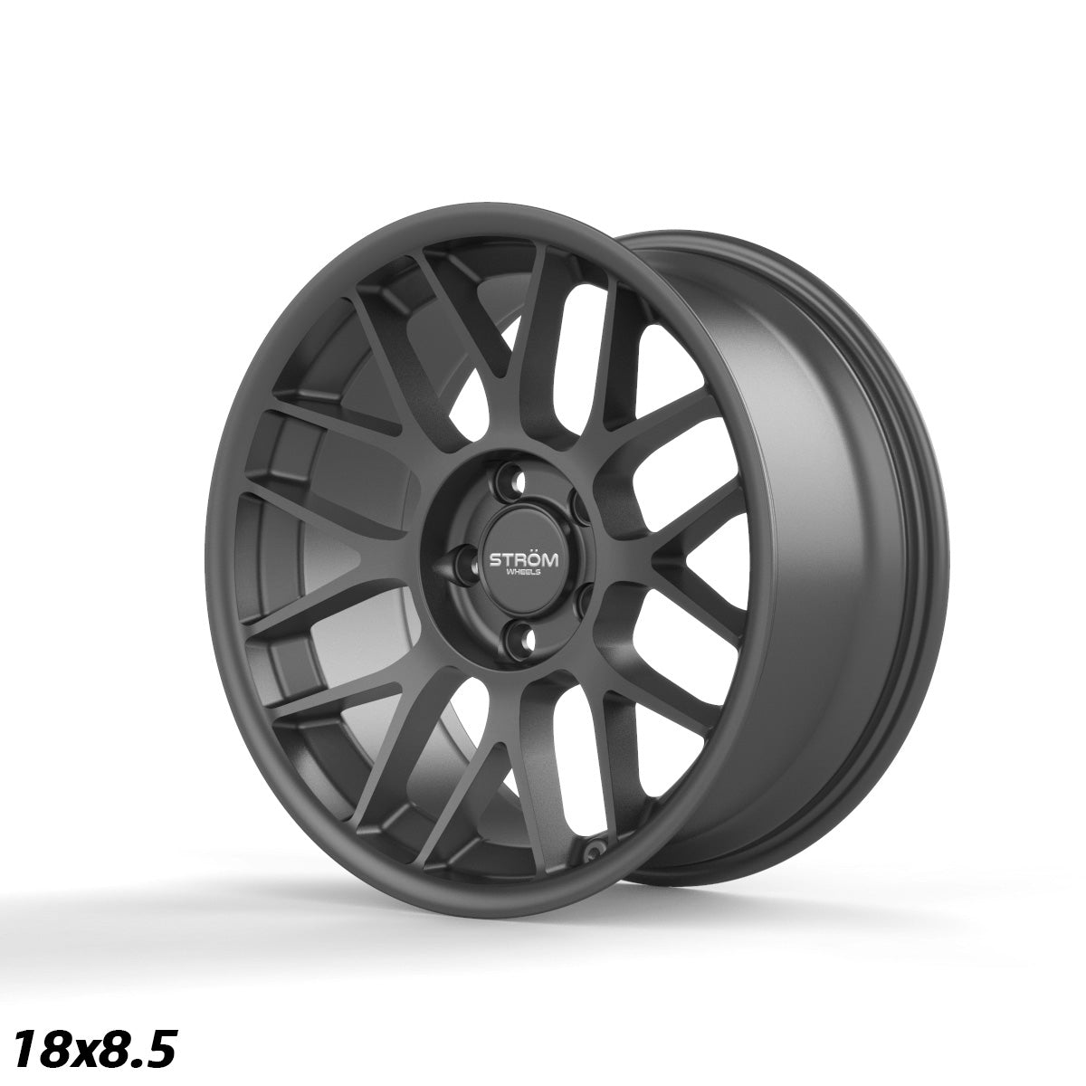 STROM STR2 Satin Gun Metal 18x8.5 5x120 ET20