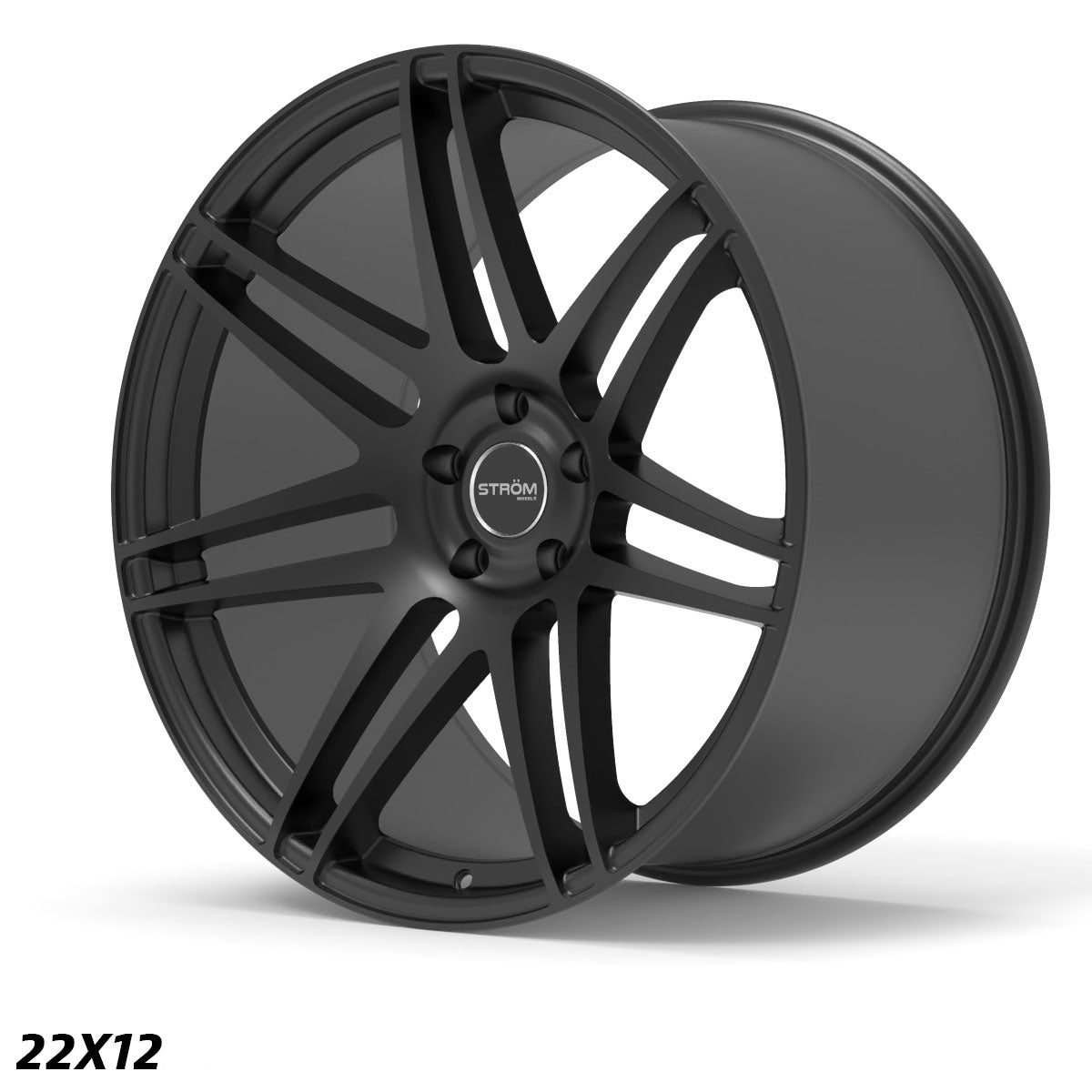 STROM STR3 Full Satin Black 22x12 5x120 ET35