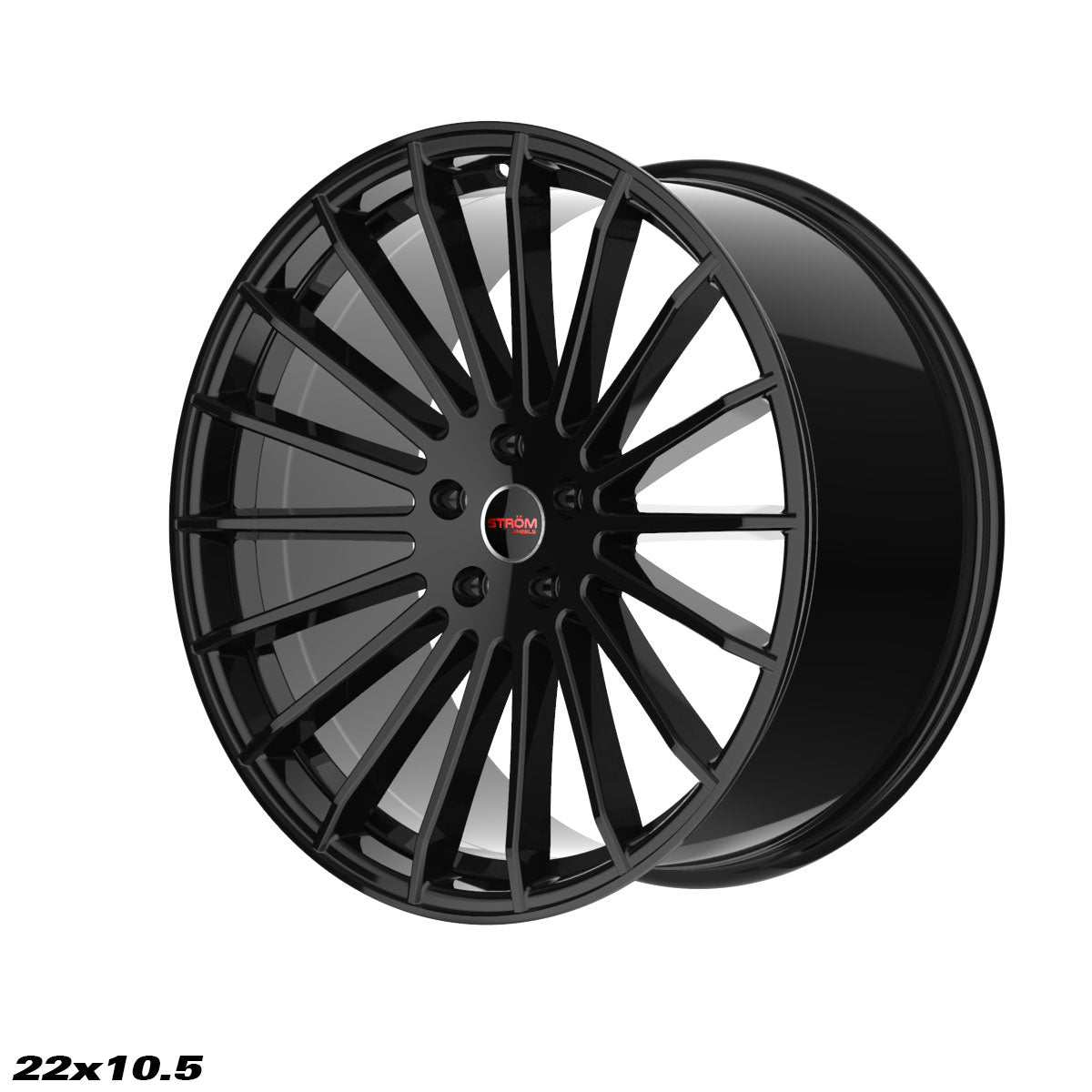 STROM STR4 Gloss Black 22x10.5 5x112 ET31