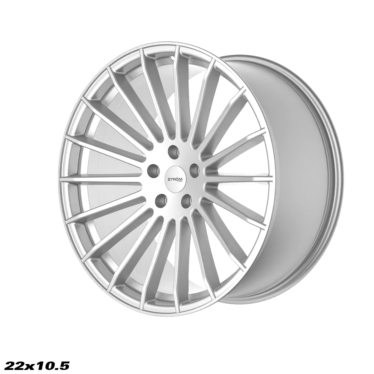 STROM STR4 Platinum Silver 22x10.5 5x112 ET31