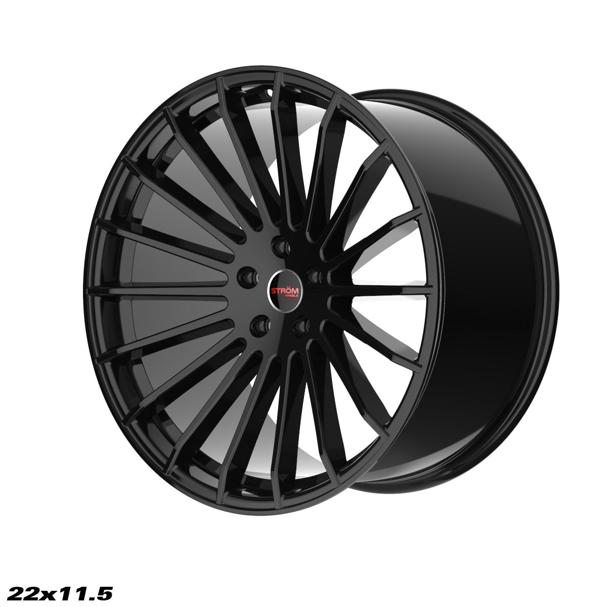 STROM STR4 Gloss Black 22x11.5 5x112 ET30