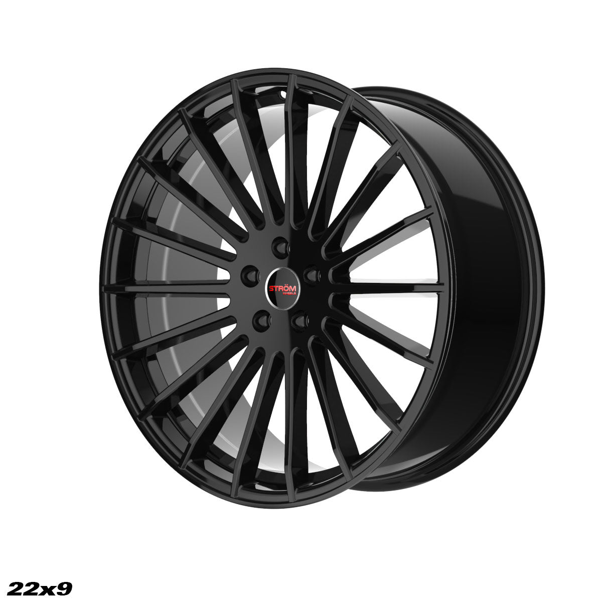 STROM STR4 Gloss Black 22x9 5x112 ET30